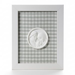 Cuadro  Sagrada familia círculo ( marco blanco)